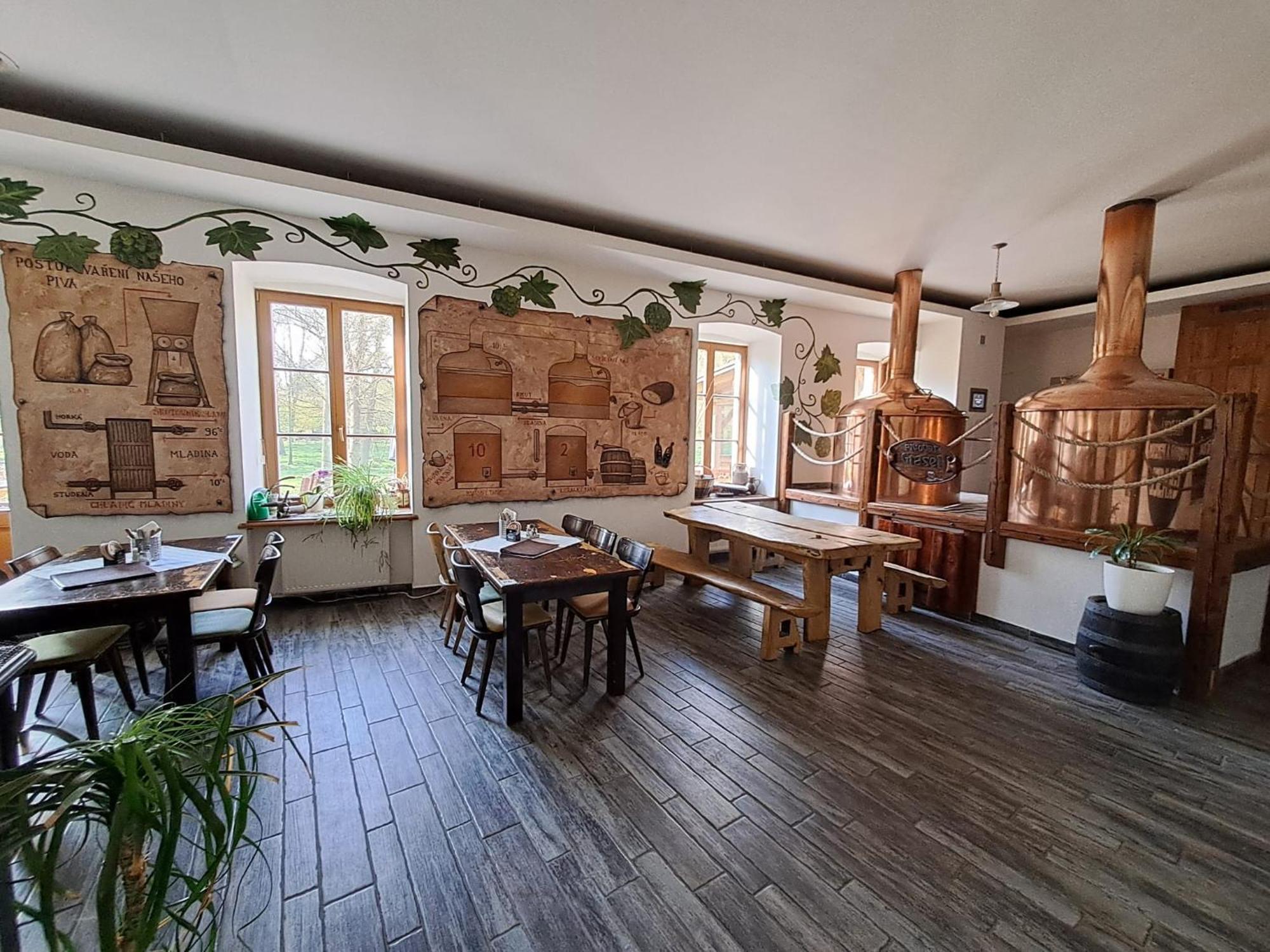 Pivovar A Penzion Grasel Český Rudolec Extérieur photo